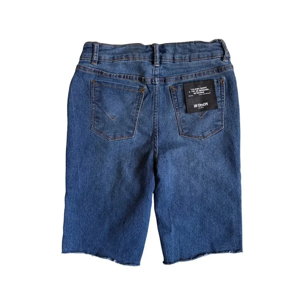 NWT Hudson Kids High-Rise Bermuda Jean Shorts (Medium Wash) - Size 12